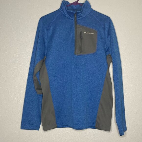 Columbia Gray and Blue 1/4 Zip Pullover Size Small - Picture 1 of 8